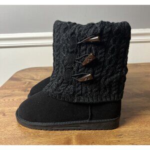Essentials by MUK LUKS Women's Cheryl Boots Jet Black Size 10